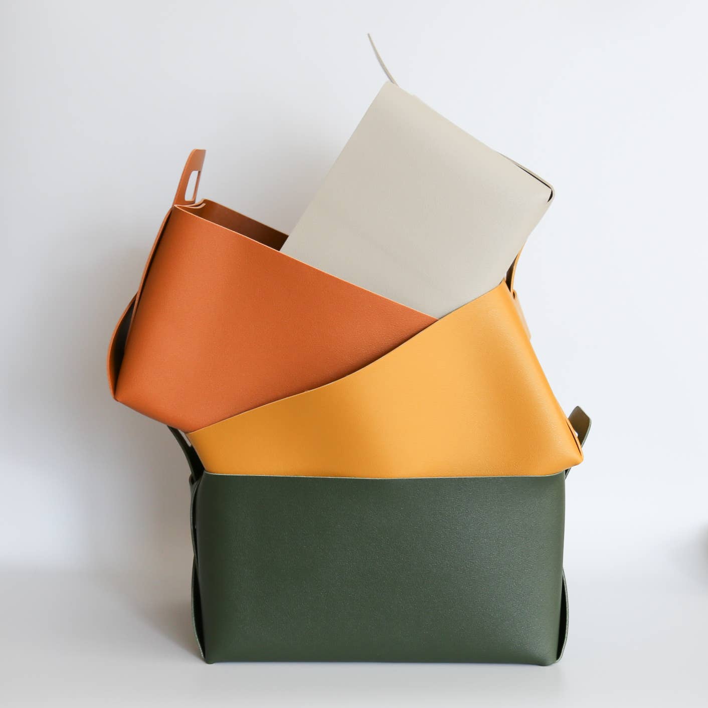 Vegan Leather Storage Basket Gift Box, Medium - HER Home Design Boutique